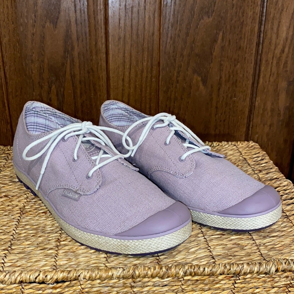 Palladium Purple Canvas Woven Lace Up Sneaker Women’s Sz 9